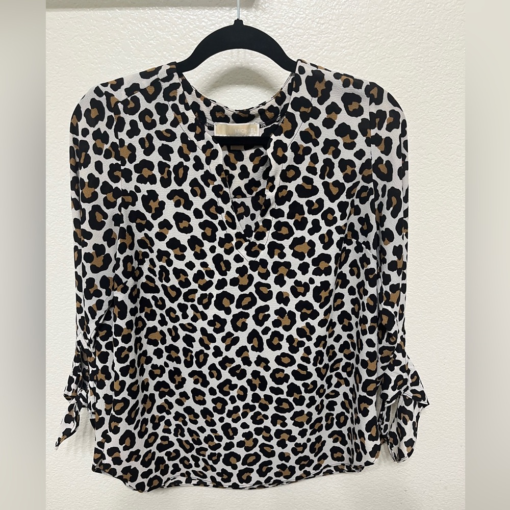 Michael Kors leopard print women’s blouse